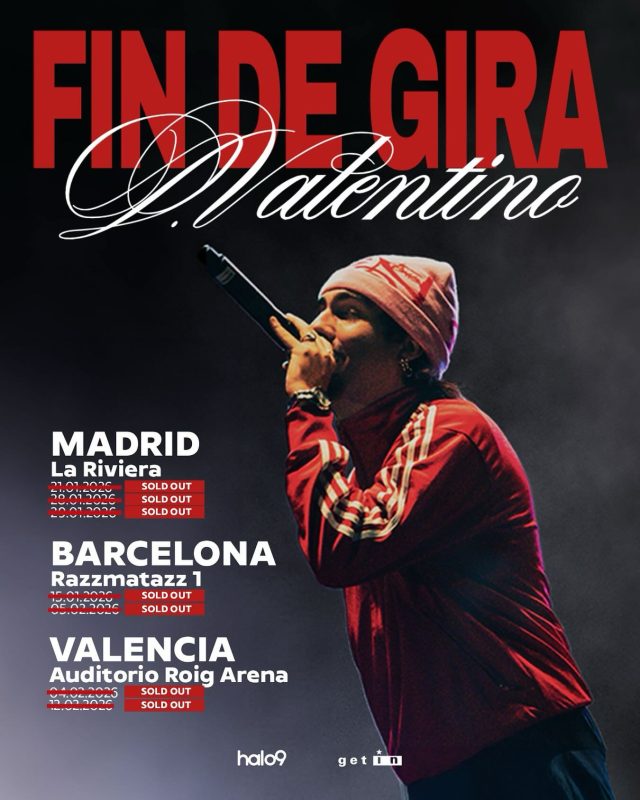 @d.valentino___  agota en minutos más de 14.000 entradas en las tres paradas que despedirán su primer tour.

3 noches en la mítica Riviera de Madrid, y dos tanto en Valencia como en Barcelona para cerrar esta etapa en su carrera.