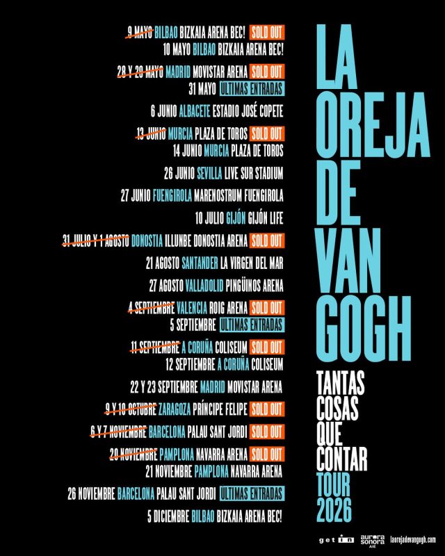 Así están las cosas ahora mismo 😉
Y tú, ¿ya tienes tu entrada?

🔗laorejadevangogh.com

#TantasCosasQueContarTour2026
@laorejadevangogh