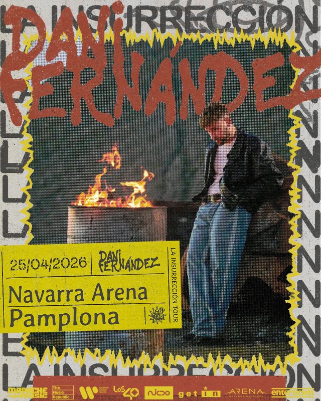 DANI FERNÁNDEZ  recalará en Pamplona con su gira más revolucionaria: 🔥La Insurrección Tour🔥

Tras un año histórico, el doblemente premiado en Los40 Music Awards actuará en el Navarra Arena el 25 de abril del próximo año.

Las entradas saldrán a la venta mañana 20 de noviembre a las 17:00h en👉🏼enterticket.es 

@danifdezmusic 
@navarrarena