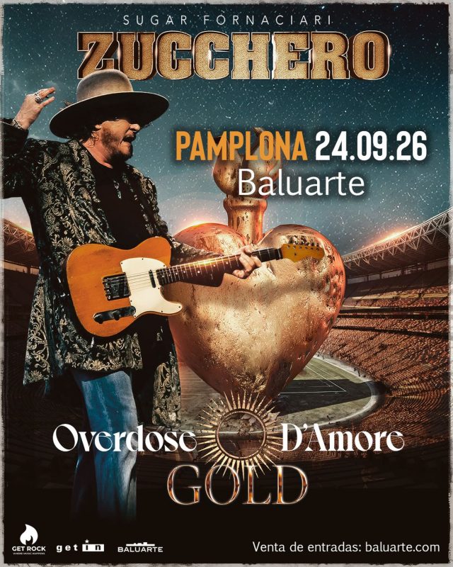 ZUCCHERO llevará el poder del Blues Rock a Pamplona el próximo año🎶

La superestrella mundial actuará en Baluarte el 24 de septiembre en el marco de su gira Overdose D’Amore GOLD Tour 2026

🎟️Las entradas se pondrán a la venta el miércoles 17 de diciembre a las 10:00h👇🏼

zucchero.it y baluarte.com