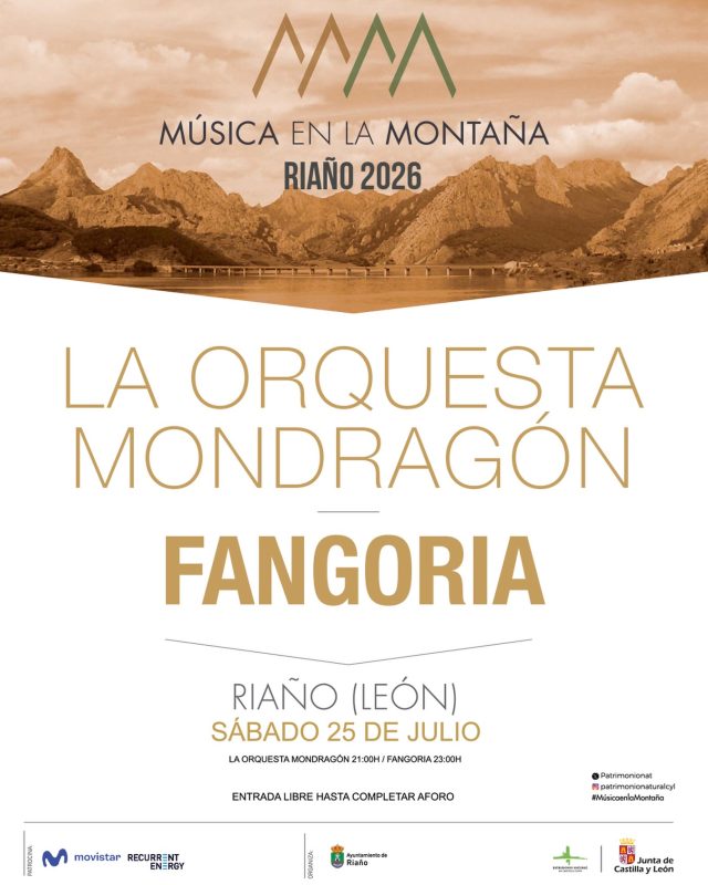 Volvemos este año con Música en la Montaña 🏔️ 

Este año acompañados por 
@fangoriaoficial 
@laorquestamondragon 
🎶