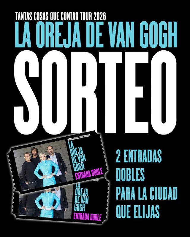 ¡SORTEO de Deseos de cosas POSIBLES!! 🎶🎶

Y es que efectivamente vas a poder vivir una noche mágica junto a tu persona favorita viendo en directo a La Oreja de Van Gogh.

 ¡Sorteamos 2 ENTRADAS DOBLES para el concierto que elijas! 🎫✨ 

¿Cómo participar? Es muy fácil:

1️⃣ Sigue las cuentas de @getinmusic,  @laorejadevangogh y @amaiamonterooficial
2️⃣ Dale Me gusta ❤️ a esta publicación. 
3️⃣ Menciona en comentarios a esa persona especial con la que irías a darlo todo. (¡Cuantos más comentarios dejes con personas distintas, más posibilidades tienes de ganar!).

⏳ Tienes tiempo para participar hasta el martes 16 de junio  a las 12:00h. 

📢 Anunciaremos los nombres de los dos ganadores el día 17 de junio a través de nuestras Stories.

 ¡Muchísima suerte a tod@s! 🍀