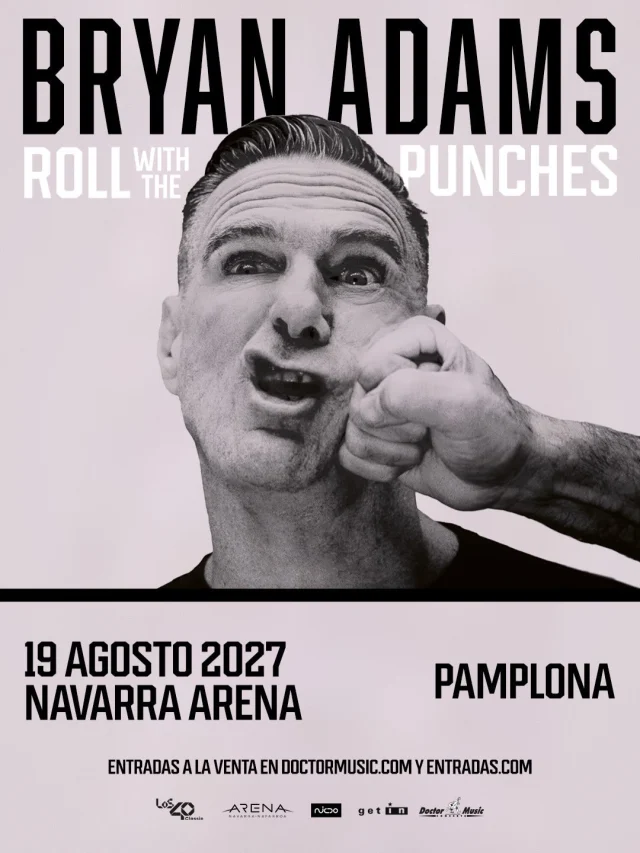 📢📢¡Bryan Adams volverá en verano a nuestro país con la gira ‘Roll With The Punches’ !

🗓️JUEVES 19 DE AGOSTO 2027
NAVARRA ARENA – PAMPLONA @navarrarena 

🗓️VIERNES 20 DE AGOSTO 2027
GIJÓN LIFE – GIJÓN @gijonlife 

🎟️Entradas a la venta el viernes 9 de octubre a las 10:00h en 👉doctormusic.com

@bryanadams 
@doctormusicconcerts